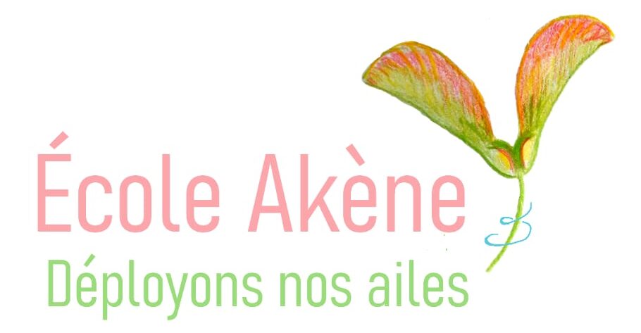 Logo école Akène : Ecole Akène, déployons nos ailes.